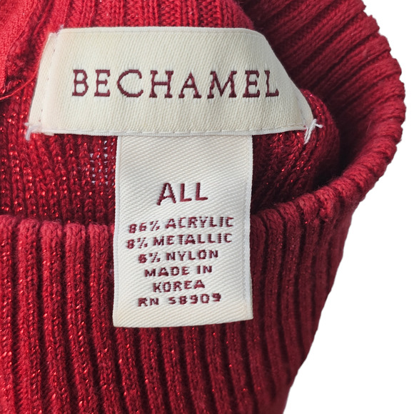 Lot of 2 mock turtleneck dickies modesty panels metallic gold red black one size - Picture 9 of 10